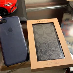 Coach and apple case for iPhone 6-8 2 for 1
